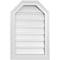 Ekena Millwork Octagonal Top Surface Mount PVC Gable Vent w/ 2"W x 1-1/2"P Brickmould Frame, 16"W x 24"H GVPOT16X2402SF - alternate 1